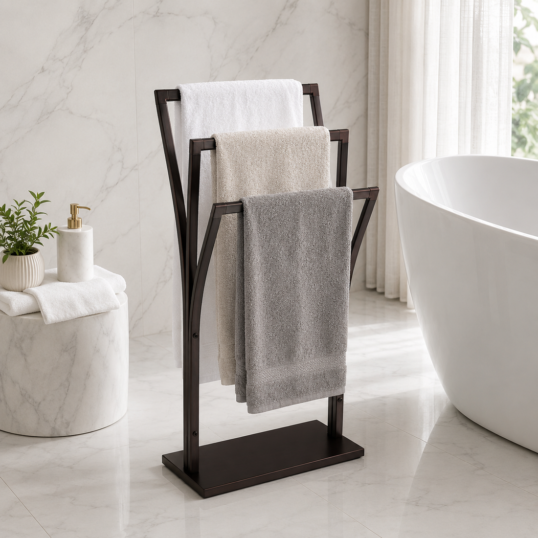 Luxury Y-Style Free Standing Towel Stand