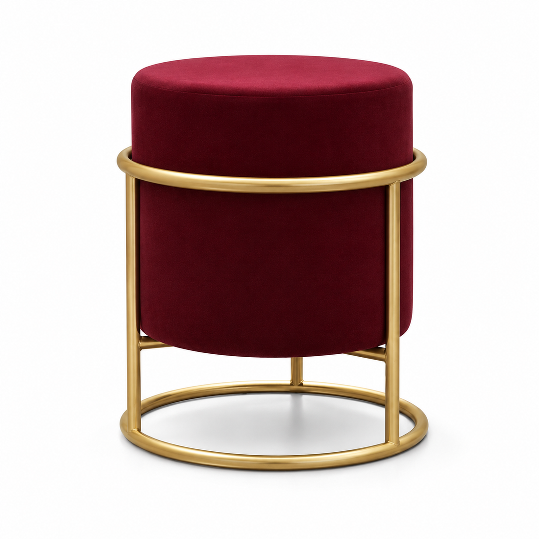 Ottoman Stool with Gold Frame